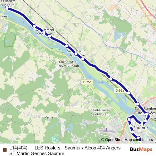 L14(404) bus Line Map