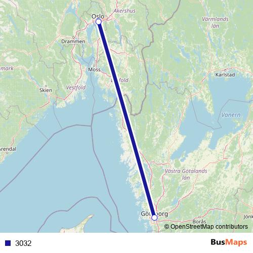 3032 bus Line Map