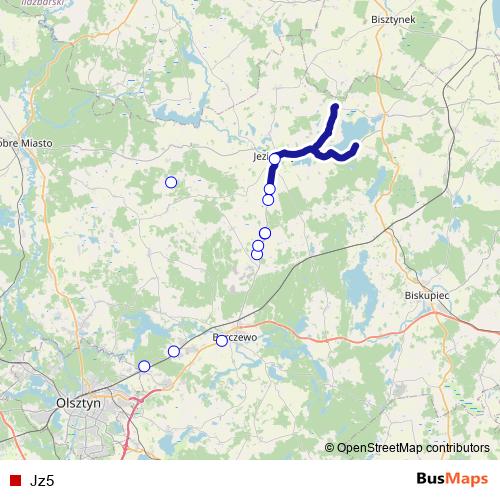 Jz5 bus Line Map
