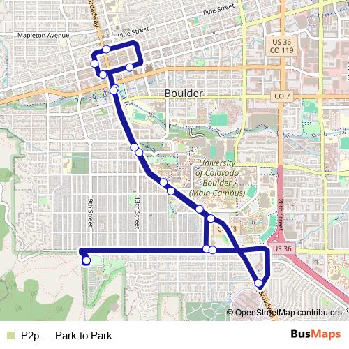 P2p bus Line Map
