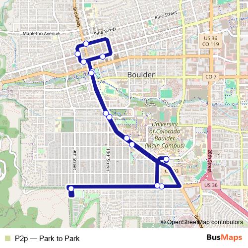 P2p bus Line Map