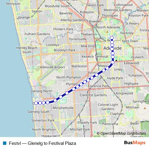 Festvl tram Line Map