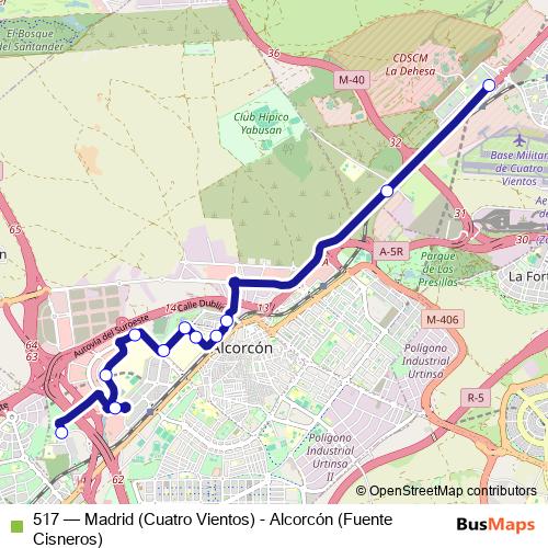 517 bus Line Map