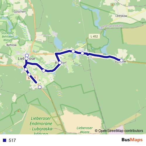 517 bus Line Map