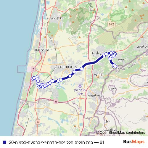 61 bus Line Map