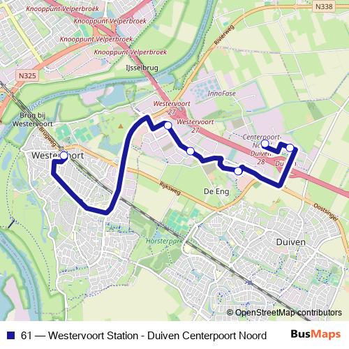 61 bus Line Map