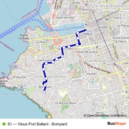 61 bus Line Map