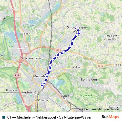61 bus Line Map