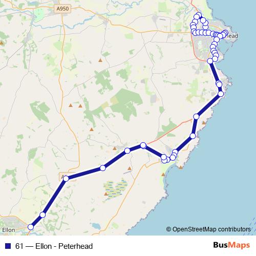 61 bus Line Map