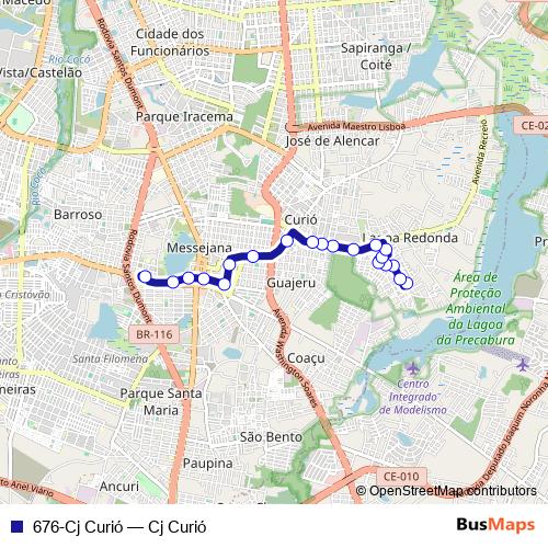 676-Cj Curió bus Line Map