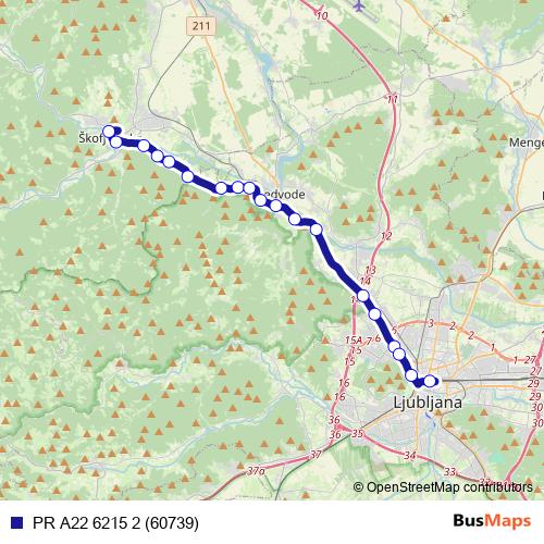 PR A22 6215 2 (60739) bus Line Map