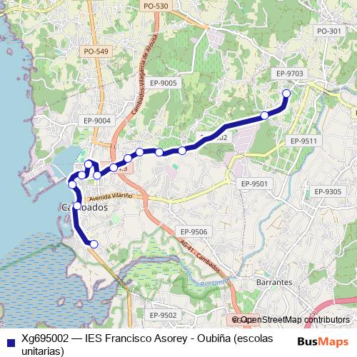 Xg695002 bus Line Map