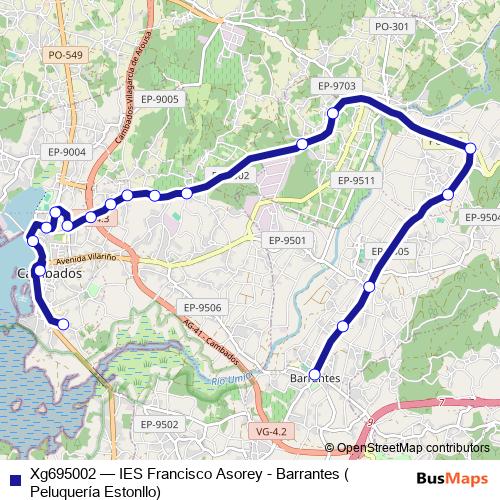 Xg695002 bus Line Map