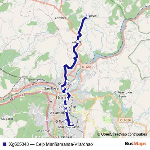 Xg605048 bus Line Map