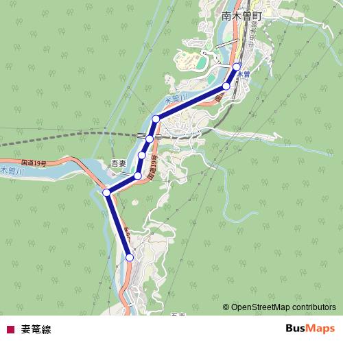 妻篭線 bus Line Map