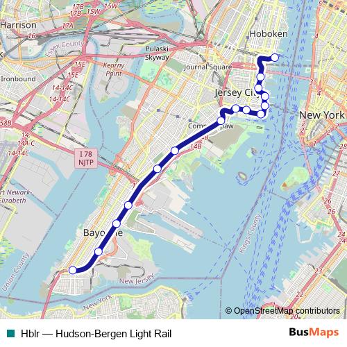 Hblr tram Line Map