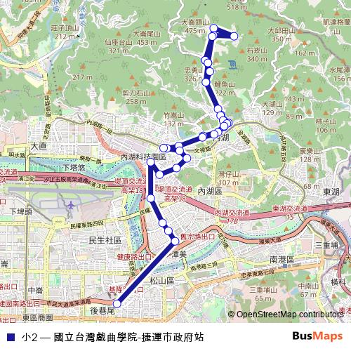 小2 bus Line Map