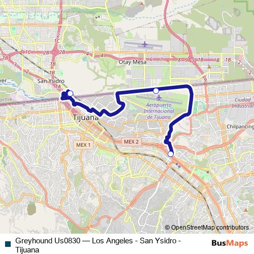 Greyhound Us0830 bus Line Map