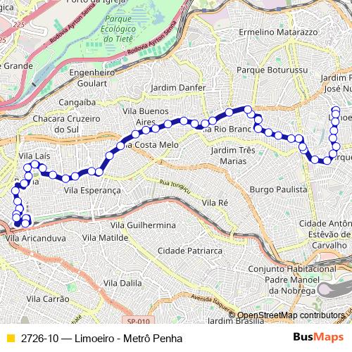 2726-10 bus Line Map