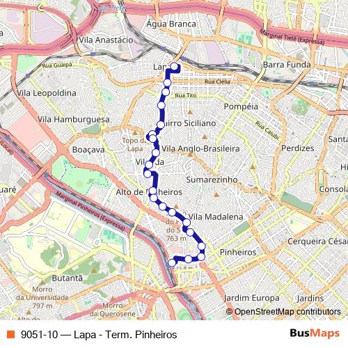 9051-10 bus Line Map