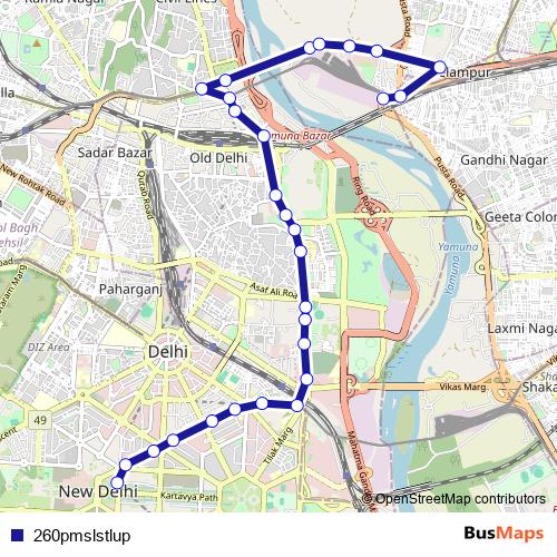 260pmslstlup bus Line Map
