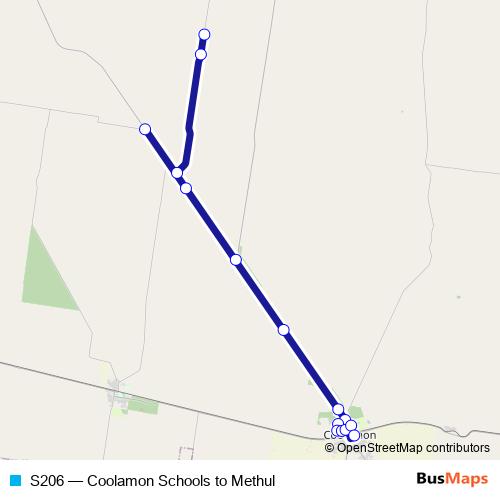 S206 bus Line Map