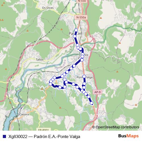 Xg830022 bus Line Map