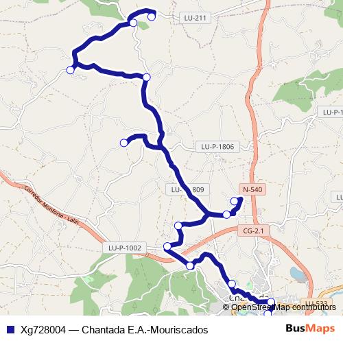 Xg728004 bus Line Map
