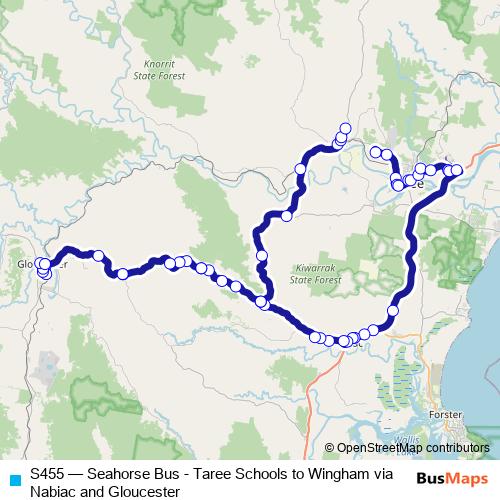 S455 bus Line Map