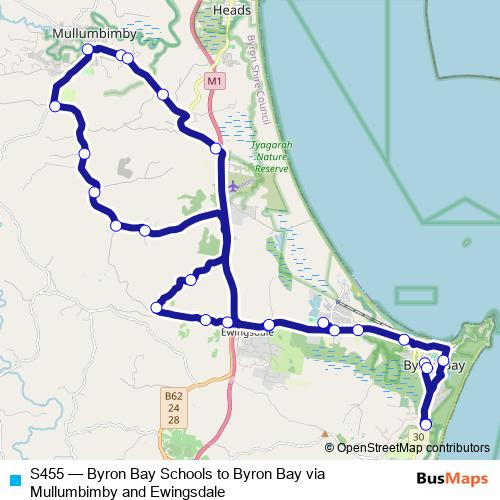 S455 bus Line Map
