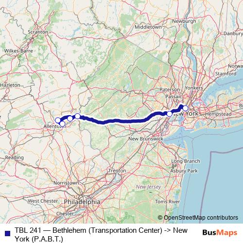 TBL 241 bus Line Map