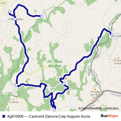 Xg610009 bus Line Map