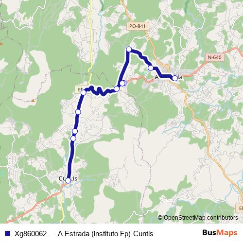 Xg860062 bus Line Map