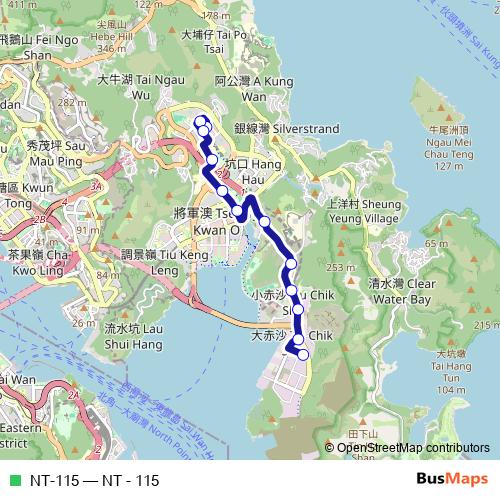 NT-115 bus Line Map