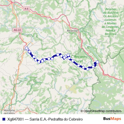 Xg647001 bus Line Map