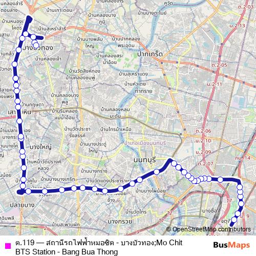 ต.119 bus Line Map