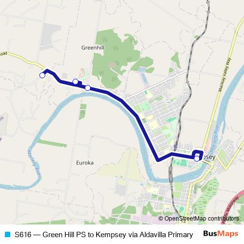 S616 bus Line Map