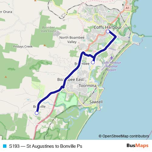 S193 bus Line Map