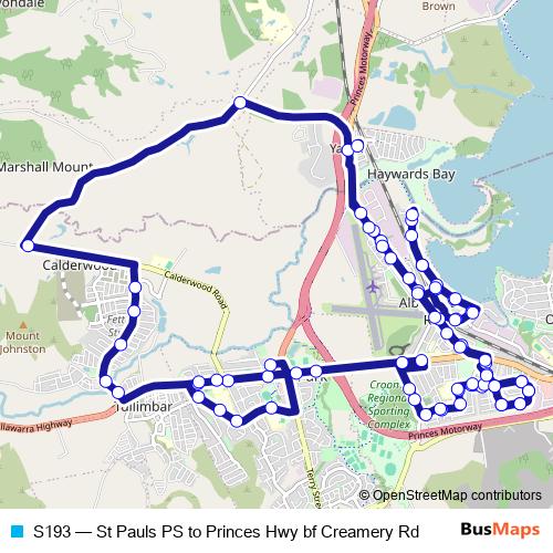S193 bus Line Map