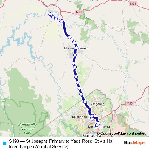 S193 bus Line Map