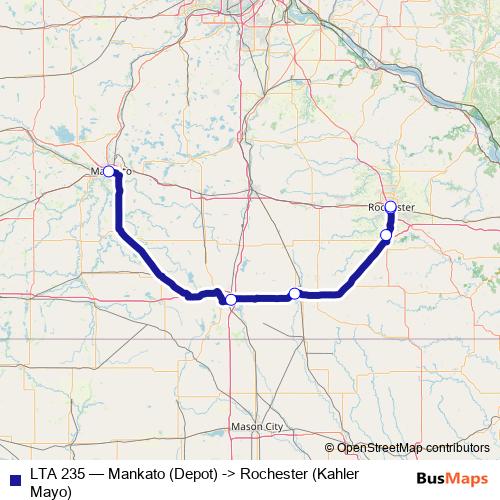LTA 235 bus Line Map