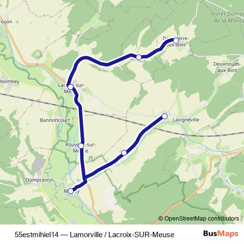 55estmihiel14 bus Line Map