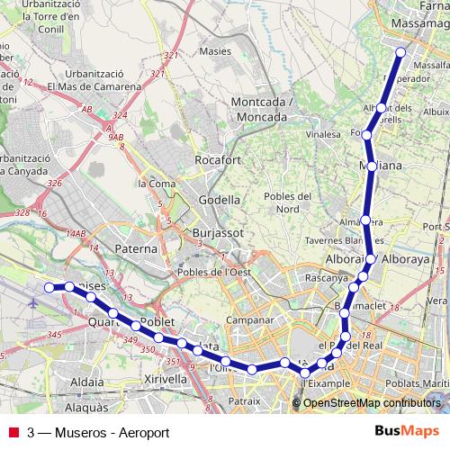 3 metro Line Map