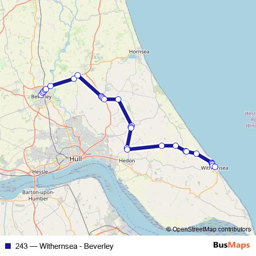 243 bus Line Map