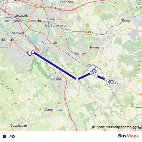243 bus Line Map