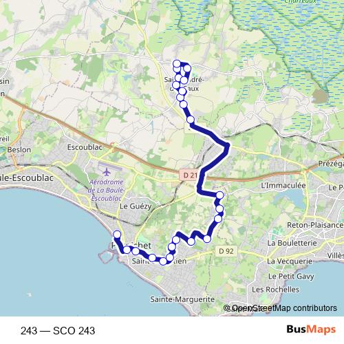 243 bus Line Map