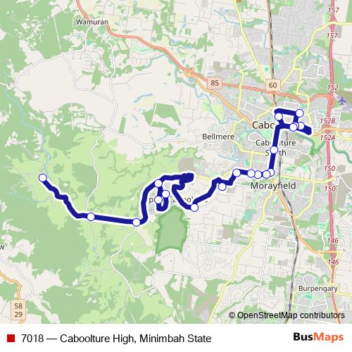 7018 bus Line Map
