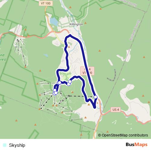 Skyship bus Line Map