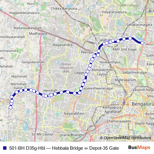 501-BH D35g-Hbl bus Line Map
