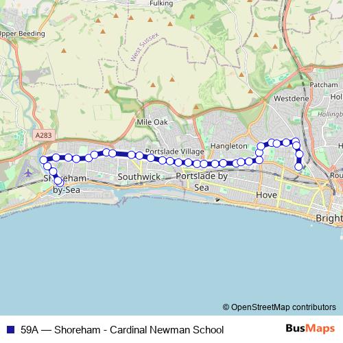 59A bus Line Map